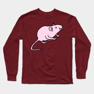 Animals with Sharp Teeth Pink Rat Long Sleeve T-Shirt